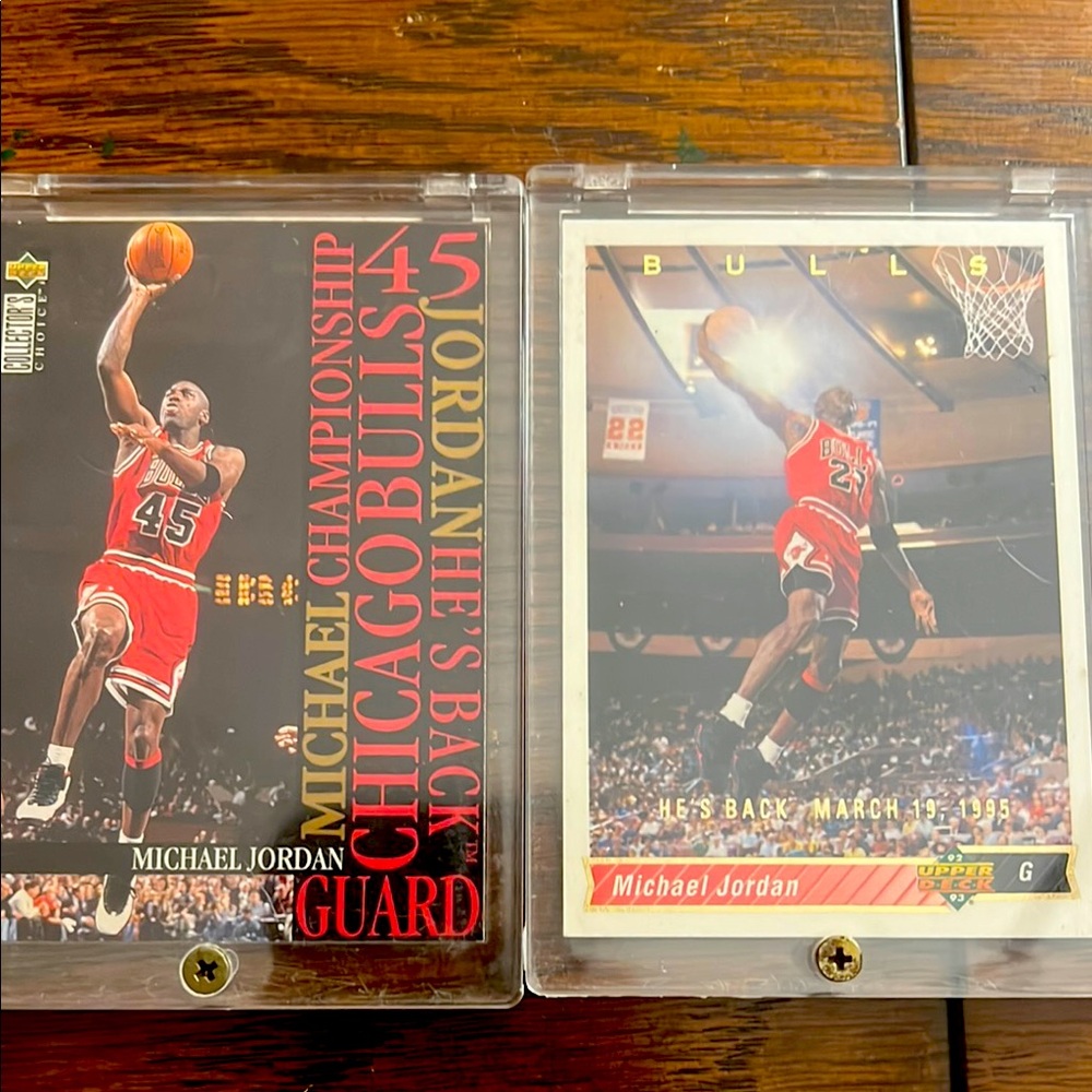 Michael Jordan Basketball Card Duo